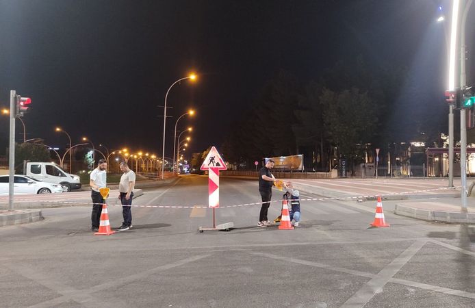 TPAO Bulvarı’nda Gece Gündüz Yol Güvenliği Mesaisi