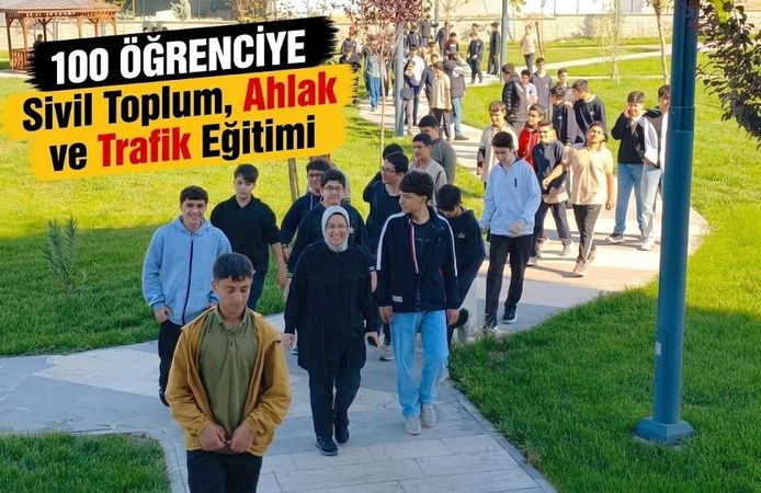 100 Öğrenciye Sivil Toplum, Ahlak ve Trafik Eğitimi