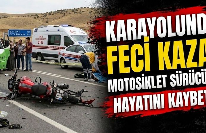 Karayolunda Feci Kaza: Motosiklet Sürücüsü Hayatını Kaybetti