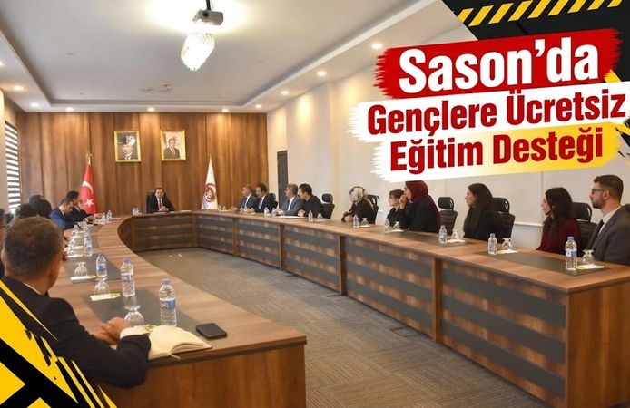 Sason’da Gençlere Ücretsiz Eğitim Desteği