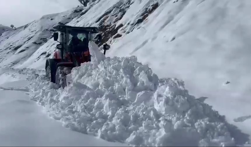 Sason’da 30 yerleşim yerinin yolu kardan kapandı