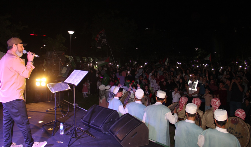 Lübnanlı sanatçı Filistin'e destek için Batman'da konser verdi