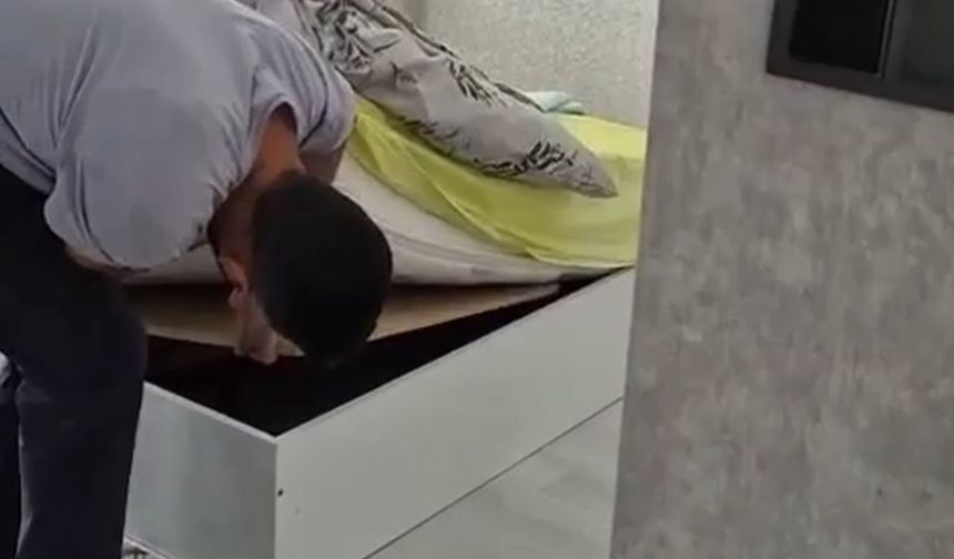 5 yıl hapisle aranan hükümlü, bazanın altında yakalandı