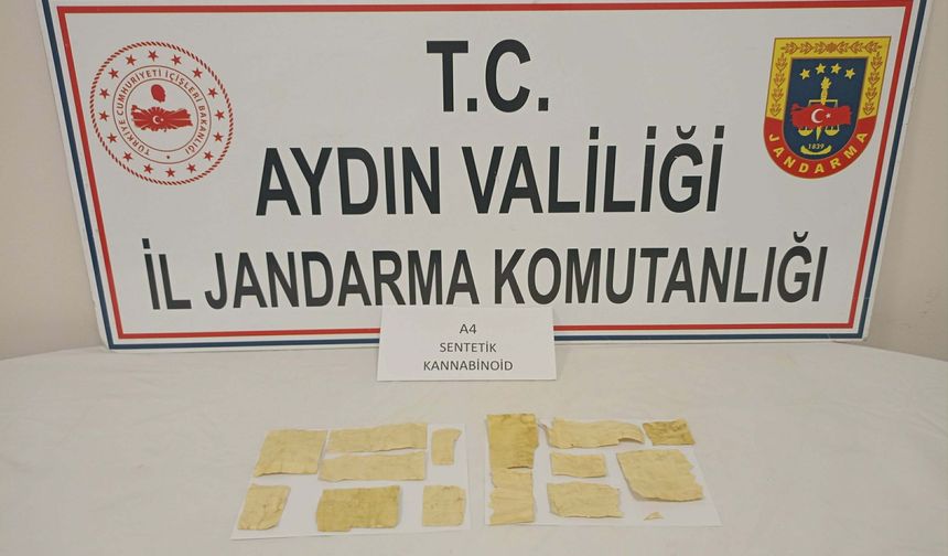 A4 kağıdına emdirilmiş uyuşturucuyla yakalanıp, gözaltına alındı