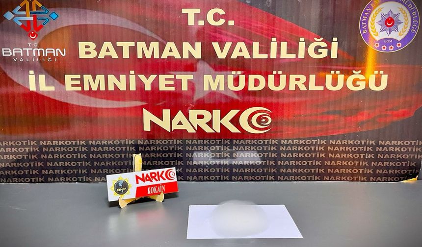 Batman’da Uyuşturucu Operasyonu: 175 Gram Kokain Ele Geçirildi