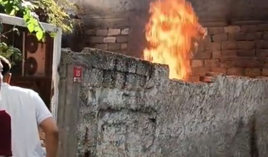 Müstakil Evin Bahçesinde Yangın Paniğe Yol Açtı