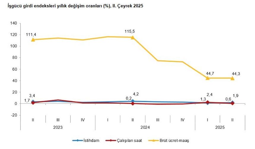 TÜİK: İstihdam endeksi yıllık yüzde 1,9 arttı