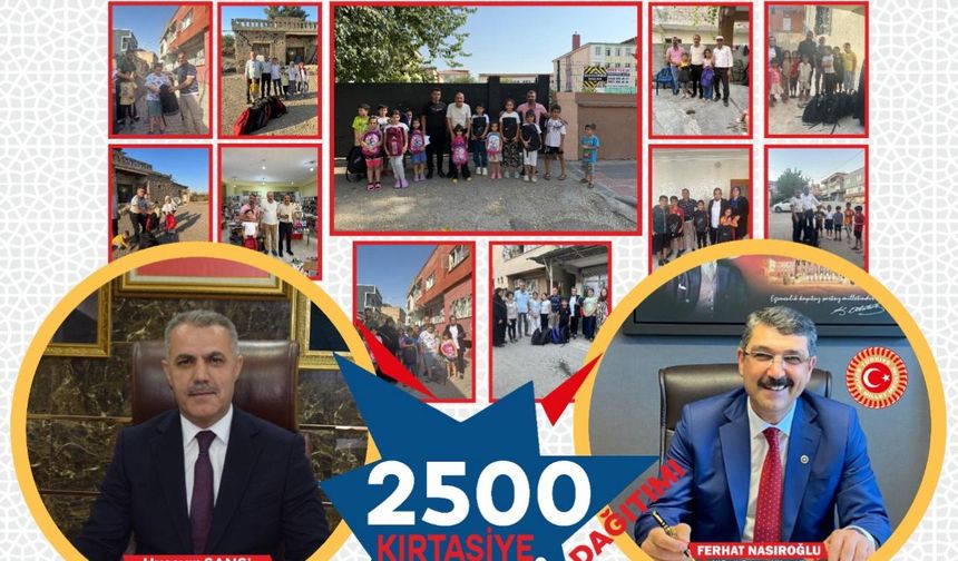 AK Parti’den 2 bin 500 öğrenciye kırtasiye yardımı