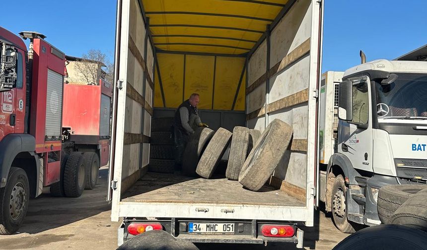 116 Ton Atık Lastik Geri Dönüşüme Kazandırıldı