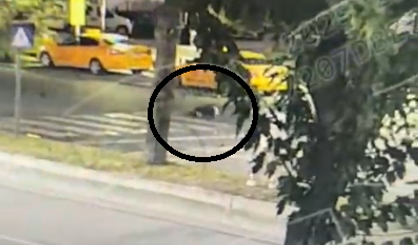 Motosikletle Yayaya Çarpma Anı Kamerada!