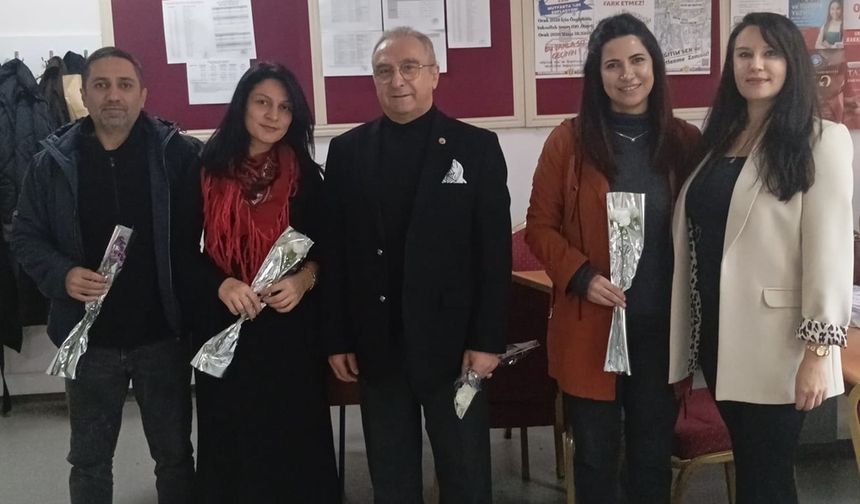 Emekliler derneği başkanı Ekmen, Öğretmenler gününü kutladı