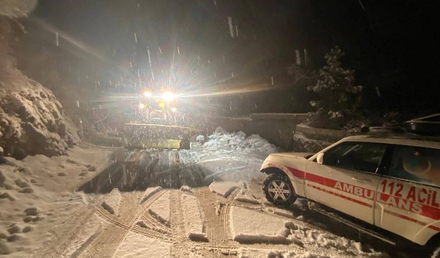 Batman’da acil hasta için kapanan köy yolu gece açıldı