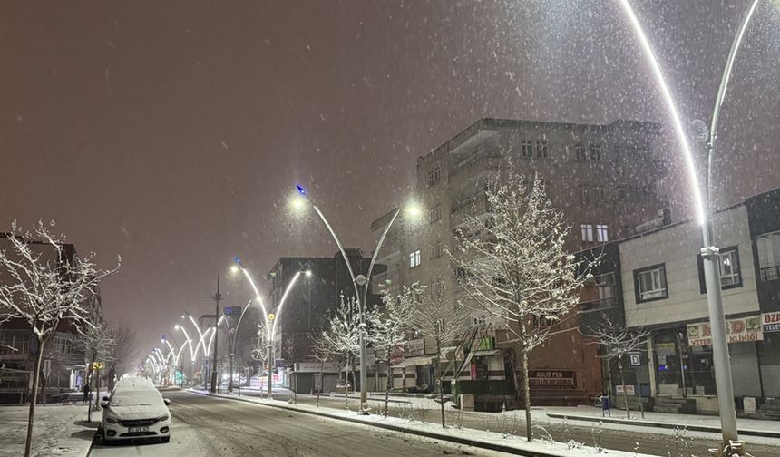 Batman’da beklenen kar yağışı başladı