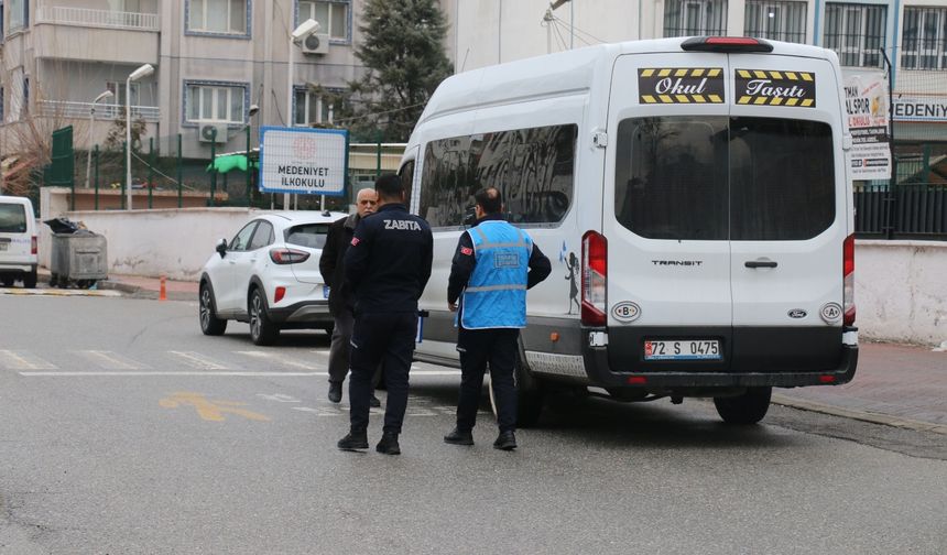 Batman’da Okul Servislerine Sıkı Takip