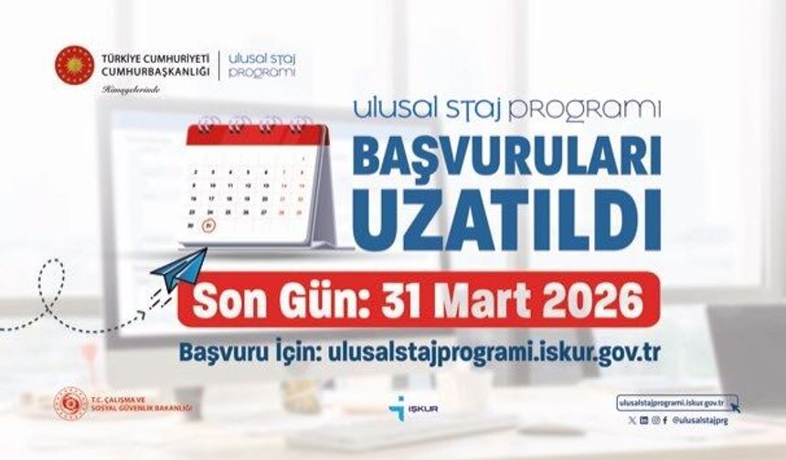Ulusal Staj Programı Başvurularında Son Fırsat!