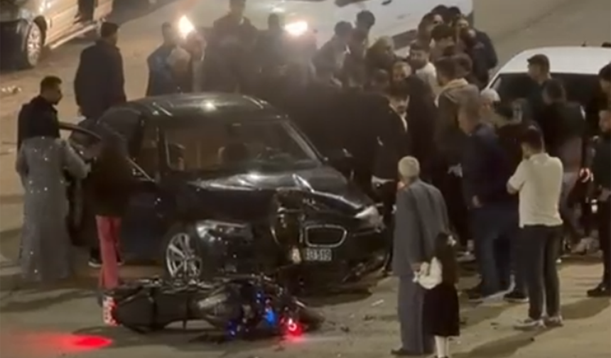 Batman’da Otomobil ile Motosiklet Çarpıştı, 1 Yaralı