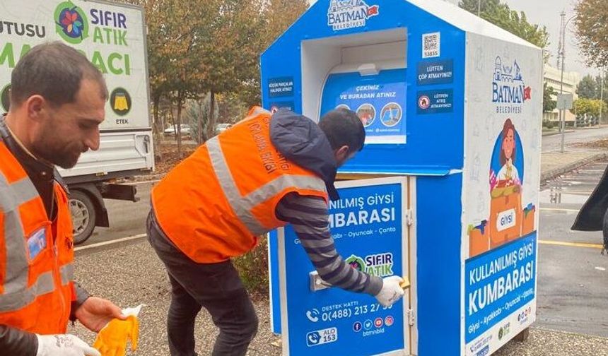 Batman’da 150 Tekstil Kumbarasıyla Geri Dönüşüm Hamlesi