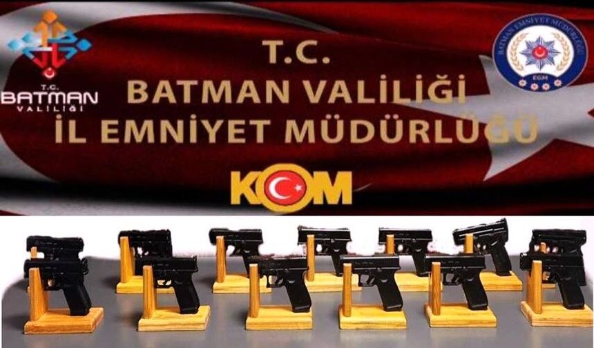 Batman’da Silah Operasyonu: 13 Tabanca Ele Geçirildi, 1 Kişi Tutuklandı