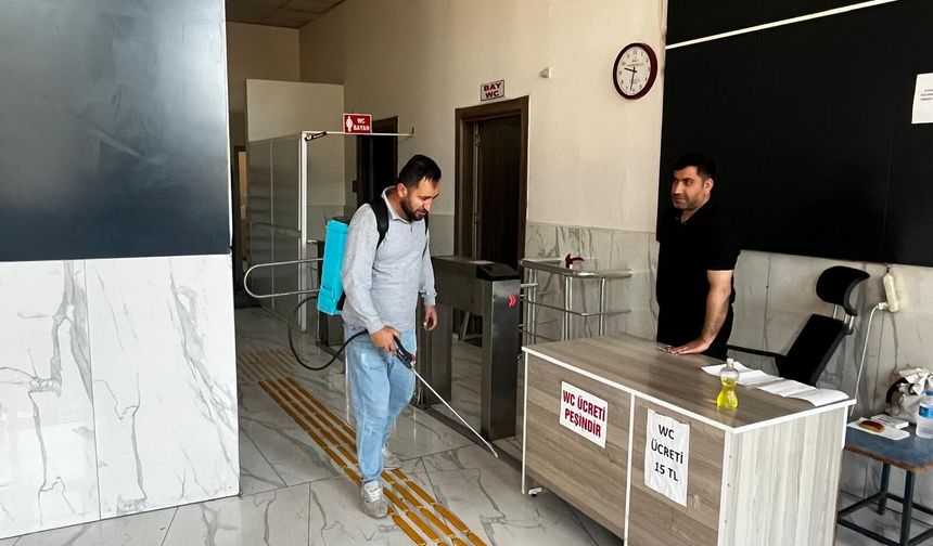 Batman Şehirlerarası Otobüs Terminali’nde Kapsamlı Hijyen Çalışması