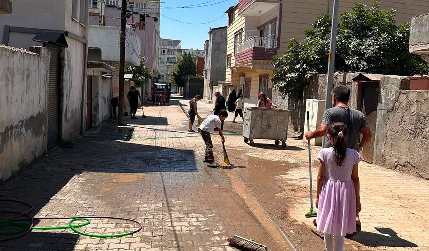 Belediye Gelmeyince Süpürgeyi Kendileri Aldı