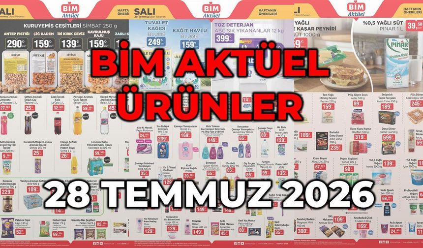 BİM aktüel ürünler kataloğu bu hafta indirimdekiler neler? BİM Aktüel 28 Temmuz 2026!