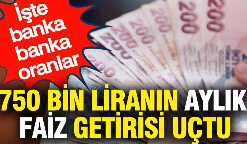 750 Bin TL’si Olan Yaşadı! 32 Günlük Mevduat Faizinde Rekor Getiri: İşte Banka Banka Net Kazanç Tablosu