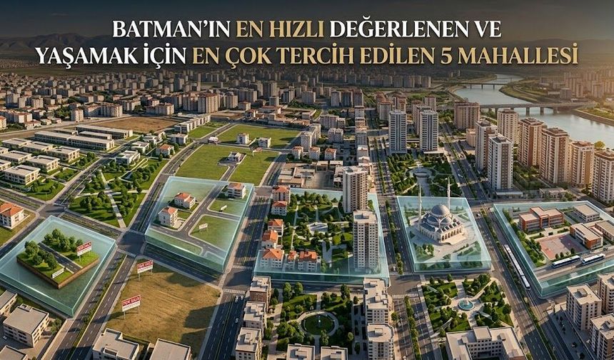 Batman’ın En Hızlı Değerlenen ve Yaşamak İçin En Çok Tercih Edilen 5 Mahallesi