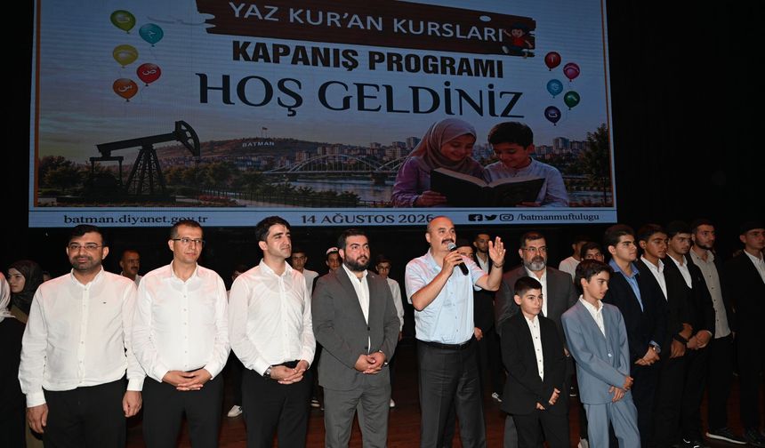 Batman’da Yaz Kur’an Kursları Kapanış Programı Gerçekleştirildi