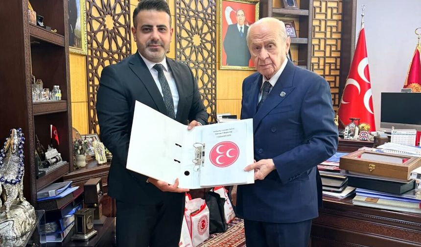 MHP Batman İl Başkanı Çetin, Devlet Bahçeli ile bir araya geldi