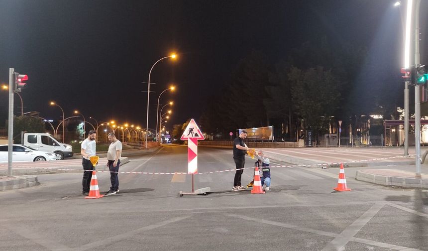 TPAO Bulvarı’nda Gece Gündüz Yol Güvenliği Mesaisi