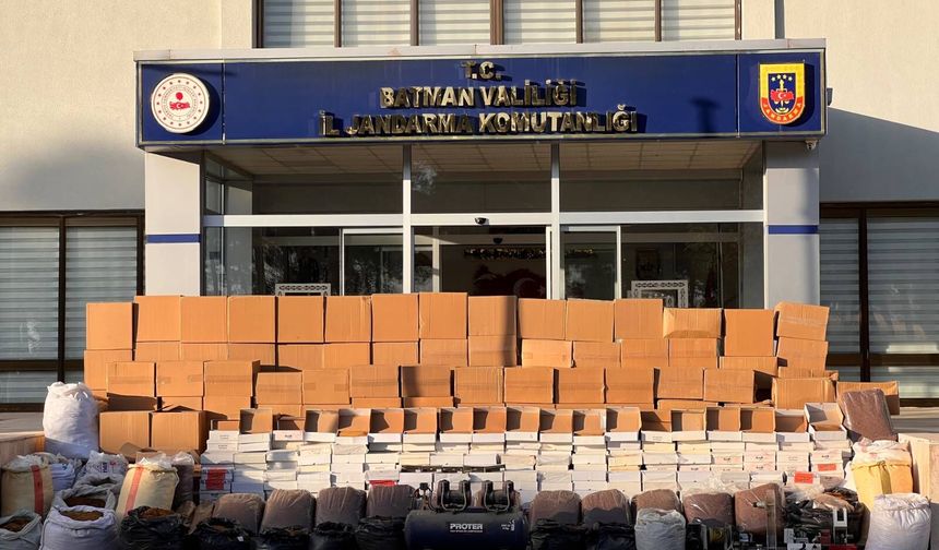 Batman’da Evlerden Sigara Üretim Malzemeleri ve 524 Kilo Tütün Çıktı