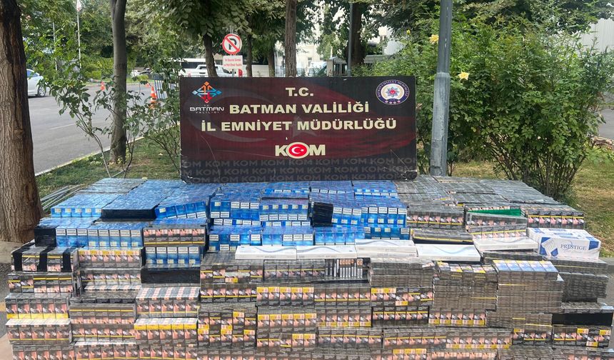 Batman’da Tam 18 Bin 380 Paket Sigara Ele Geçirildi