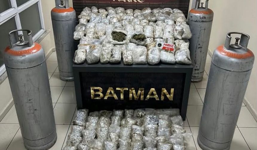 Sanayi Tüplerine Zulalanmış 87 Kilo Skunk Ele Geçirildi