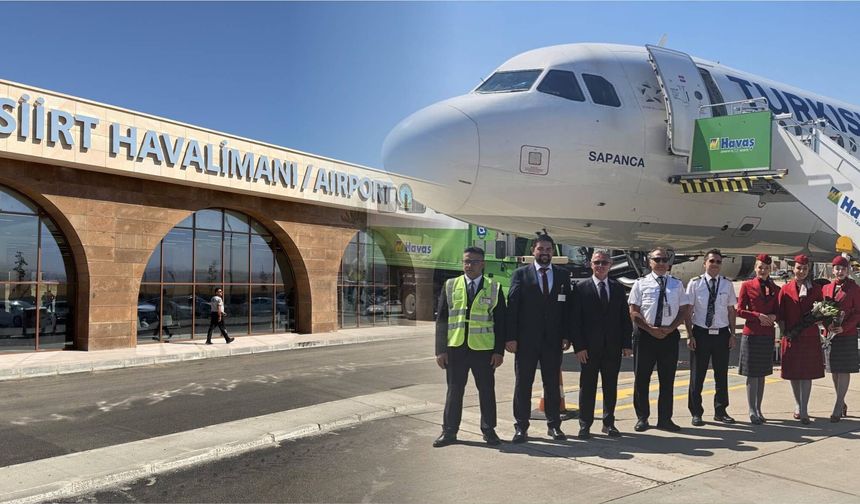 Siirt Havalimanı’nda uçuşlar yeniden başladı