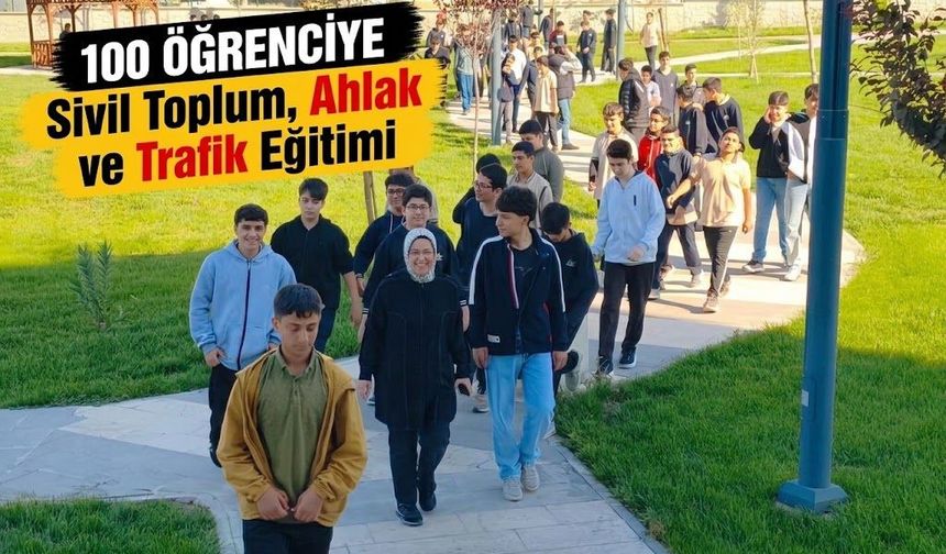 100 Öğrenciye Sivil Toplum, Ahlak ve Trafik Eğitimi