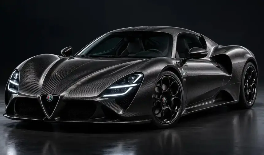 TEK ÜRETİM ALFA ROMEO 33 STRADALE "PERLA NERA" SERGİLENDİ! BOYA YOK, SINIRSIZ SİYAH İNCİ TUTKUSU VAR!