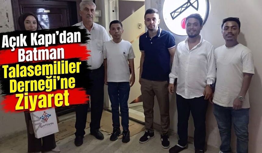 Açık Kapı’dan Batman Talasemililer Derneği’ne Ziyaret