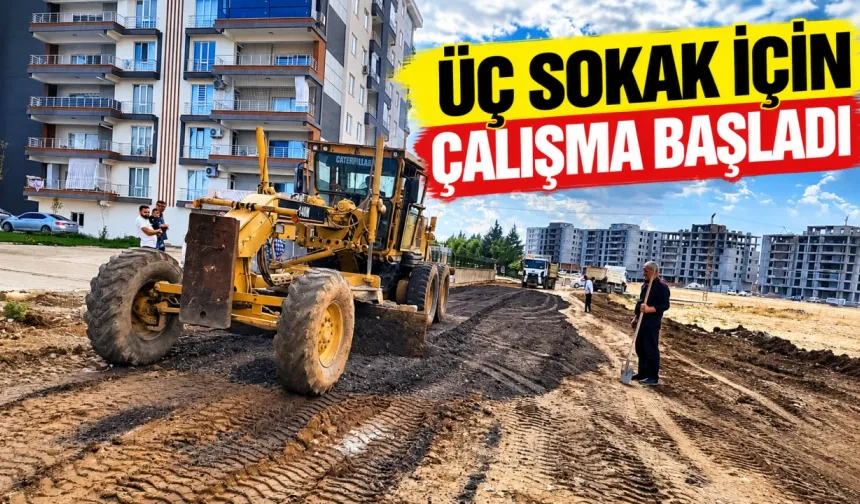 BATMAN’DA ÇAMUR İÇİNDEKİ ÜÇ SOKAK İÇİN BELEDİYE HAREKETE GEÇTİ