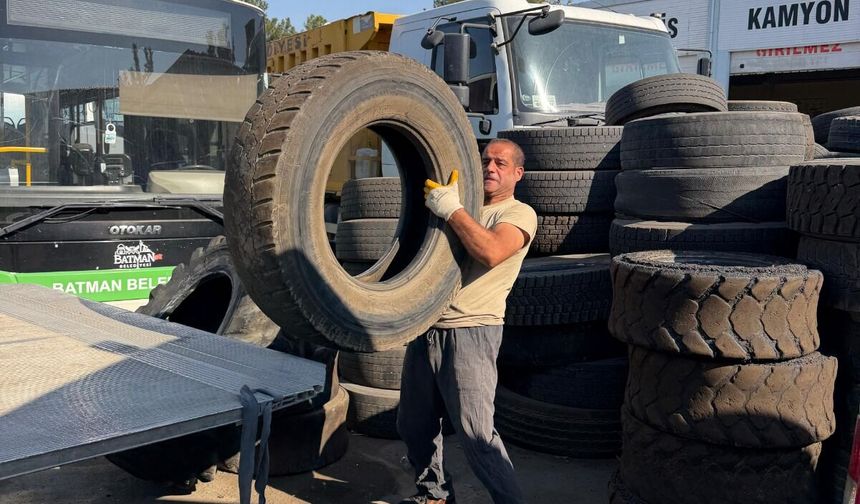 Batman’da 9 Ayda 758 Ton Atık Lastik Toplandı