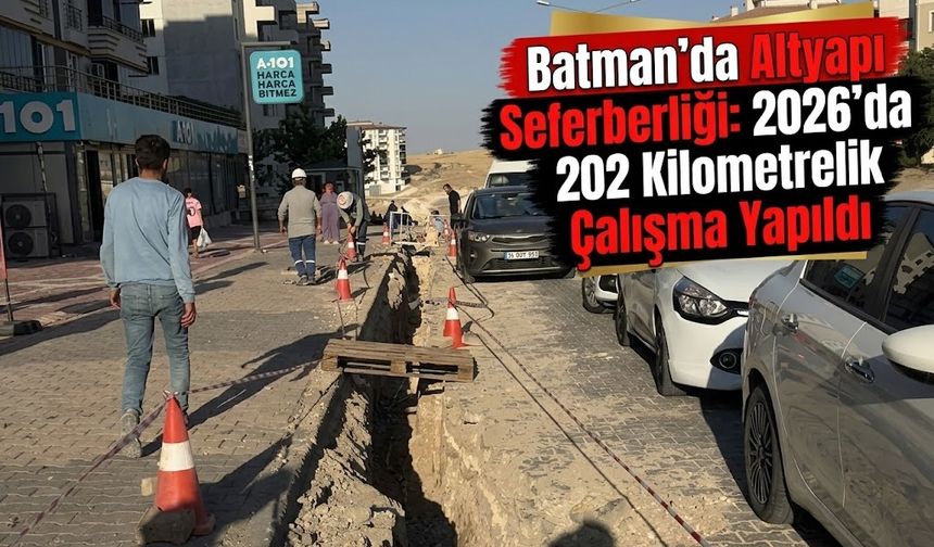 Batman’da Altyapı Seferberliği: 2026’da 202 Kilometrelik Çalışma Yapıldı
