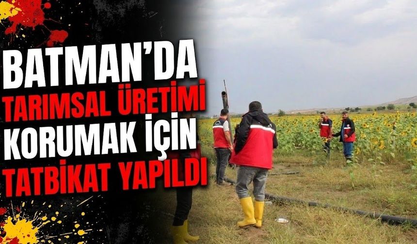 Batman’da Tarımsal Üretimi Korumak İçin Tatbikat Yapıldı