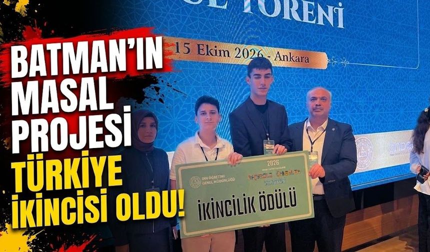 Batman’ın Masal Projesi Türkiye İkincisi Oldu!