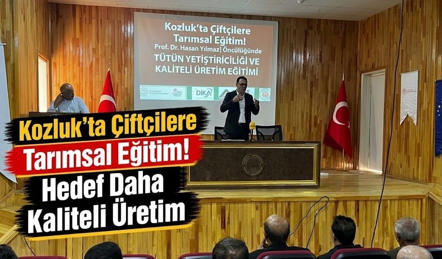 Kozluk’ta Çiftçilere Tarımsal Eğitim! Hedef Daha Kaliteli Üretim