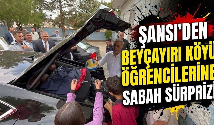 Şansi’den Beyçayırı Köyü Öğrencilerine Sabah Sürprizi