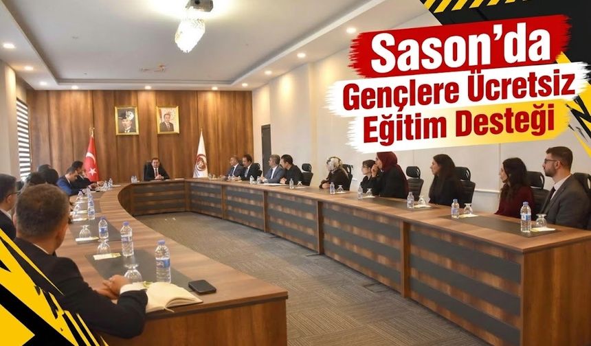 Sason’da Gençlere Ücretsiz Eğitim Desteği