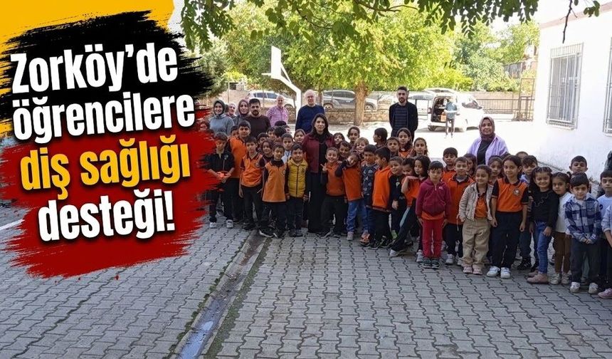 Zorköy’de öğrencilere diş sağlığı desteği!