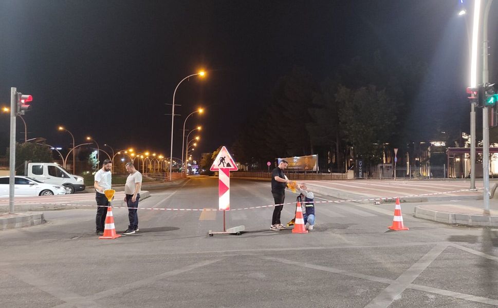 TPAO Bulvarı’nda Gece Gündüz Yol Güvenliği Mesaisi