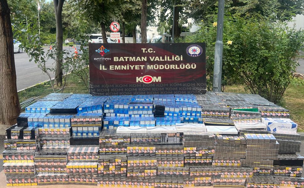 Batman’da Tam 18 Bin 380 Paket Sigara Ele Geçirildi
