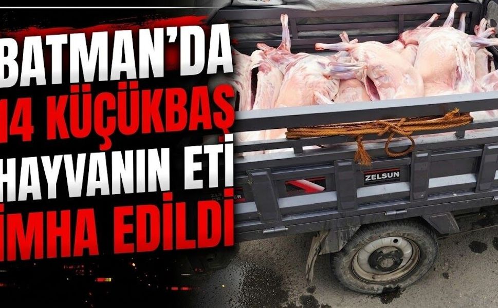 Batman’da 14 küçükbaş hayvanın eti imha edildi