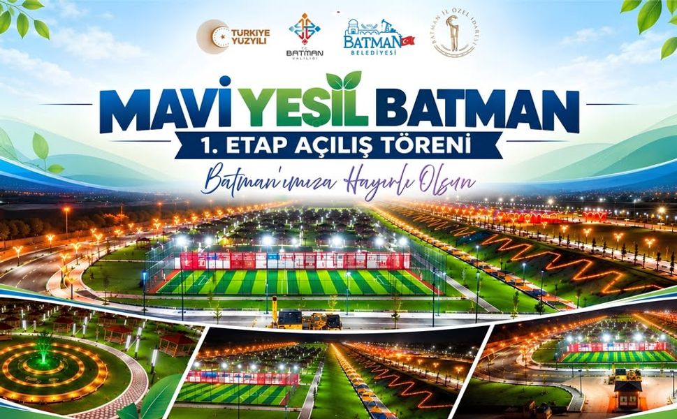 Batman’da Mavi Yeşil Dönem! 136 Dönümlük Park Açıldı
